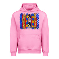 Fuchsia Pink American police brushstrokes Urban Hoodie - Neo Western