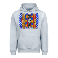 Heather Grey American police brushstrokes Urban Hoodie - Neo Western
