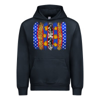 Navy American police brushstrokes Urban Hoodie - Neo Western