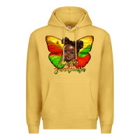 Antique Gold juneteenth butterfly black girl Premium Hoodie - HRA Design Shop