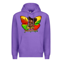 Purple juneteenth butterfly black girl Premium Hoodie - HRA Design Shop