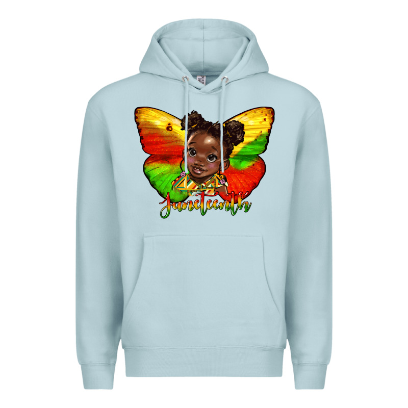 Juneteenth Butterfly Black Girl Premium Hoodie by HRA Design Shop | Teevron