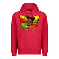 Cardinal juneteenth butterfly black girl Premium Hoodie - HRA Design Shop