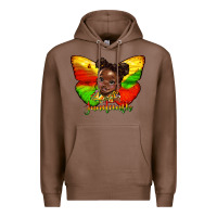 Chestnut juneteenth butterfly black girl Premium Hoodie - HRA Design Shop
