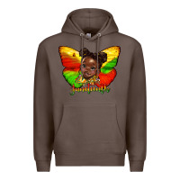 Coffee juneteenth butterfly black girl Premium Hoodie - HRA Design Shop