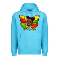 Ocean Blue juneteenth butterfly black girl Premium Hoodie - HRA Design Shop