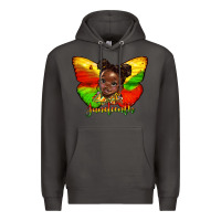 Smoke juneteenth butterfly black girl Premium Hoodie - HRA Design Shop