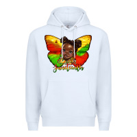 White juneteenth butterfly black girl Premium Hoodie - HRA Design Shop