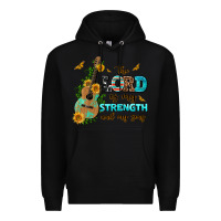 Black the lord is my strength and my song guitar with su Premium Hoodie - AdoDesignShop