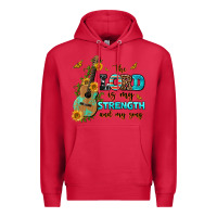 Cardinal the lord is my strength and my song guitar with su Premium Hoodie - AdoDesignShop