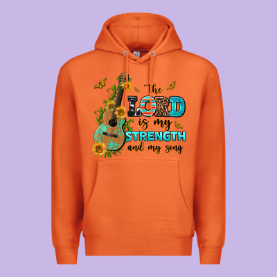 The Lord Is My Strength And My Song Guitar With Su Premium Hoodie Designed By Adodesignshop