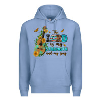 Colony Blue the lord is my strength and my song guitar with su Premium Hoodie - AdoDesignShop