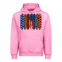 Fuchsia Pink Back to blue brushstroke 4th of july Urban Hoodie - CowGirlArtShop