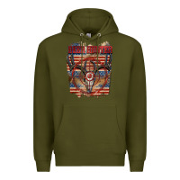 Army Green Deer hunter 4th of july Premium Hoodie - CowGirlArtShop