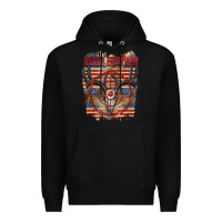 Black Deer hunter 4th of july Premium Hoodie - CowGirlArtShop