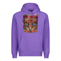 Purple Deer hunter 4th of july Premium Hoodie - CowGirlArtShop
