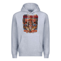 Heather Grey Deer hunter 4th of july Premium Hoodie - CowGirlArtShop