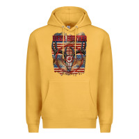 Mustard Deer hunter 4th of july Premium Hoodie - CowGirlArtShop