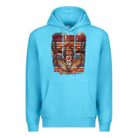 Ocean Blue Deer hunter 4th of july Premium Hoodie - CowGirlArtShop