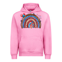 Fuchsia Pink American rainbow Urban Hoodie - Neo Western
