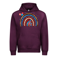 Mauve Wine American rainbow Urban Hoodie - Neo Western
