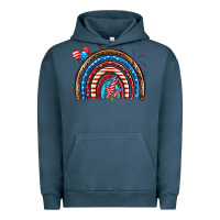 Pigment Midnight Navy American rainbow Urban Hoodie - Neo Western