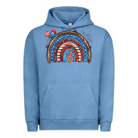 Pigment Pebble Blue American rainbow Urban Hoodie - Neo Western
