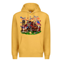 Mustard Barn farm animals 4th of July Premium Hoodie - Neo Western