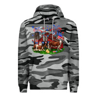 Slate Camo Barn farm animals 4th of July Premium Hoodie - Neo Western