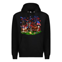 Black Barn farm animals 4th of July Premium Hoodie - Neo Western