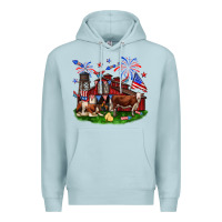 Blue Mist Barn farm animals 4th of July Premium Hoodie - Neo Western