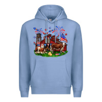 Colony Blue Barn farm animals 4th of July Premium Hoodie - Neo Western