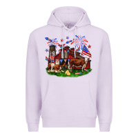 Lilac Barn farm animals 4th of July Premium Hoodie - Neo Western