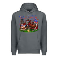 Rock Barn farm animals 4th of July Premium Hoodie - Neo Western