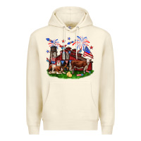 Sandshell Barn farm animals 4th of July Premium Hoodie - Neo Western