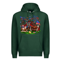 Sports Green Barn farm animals 4th of July Premium Hoodie - Neo Western