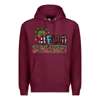 Burgundy hello sunshine Premium Hoodie - SublimationCraftShop