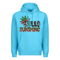 Ocean Blue hello sunshine Premium Hoodie - SublimationCraftShop