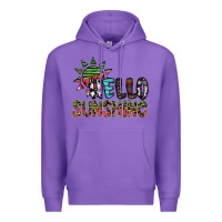 Purple hello sunshine Premium Hoodie - SublimationCraftShop