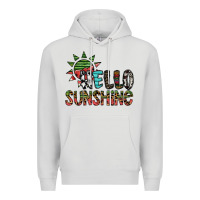 Dove Grey hello sunshine Premium Hoodie - SublimationCraftShop