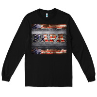 Black papa metal and american flag tumbler Long Sleeve Tee - BarkalooDesign