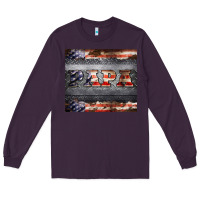 Plum papa metal and american flag tumbler Long Sleeve Tee - BarkalooDesign