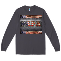 Smoke papa metal and american flag tumbler Long Sleeve Tee - BarkalooDesign