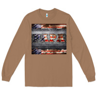 Toasted Coconut papa metal and american flag tumbler Long Sleeve Tee - BarkalooDesign