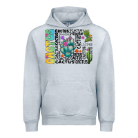 Heather Grey cactus Urban Hoodie - CowhideDigitalArt