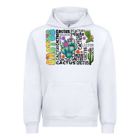 White cactus Urban Hoodie - CowhideDigitalArt