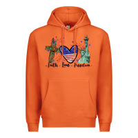 Carrot Faith love Freedom 4th of july Premium Hoodie - CowGirlArtShop