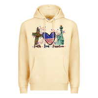 Pina Colada Faith love Freedom 4th of july Premium Hoodie - CowGirlArtShop