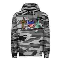Slate Camo Faith love Freedom 4th of july Premium Hoodie - CowGirlArtShop