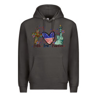 Smoke Faith love Freedom 4th of july Premium Hoodie - CowGirlArtShop